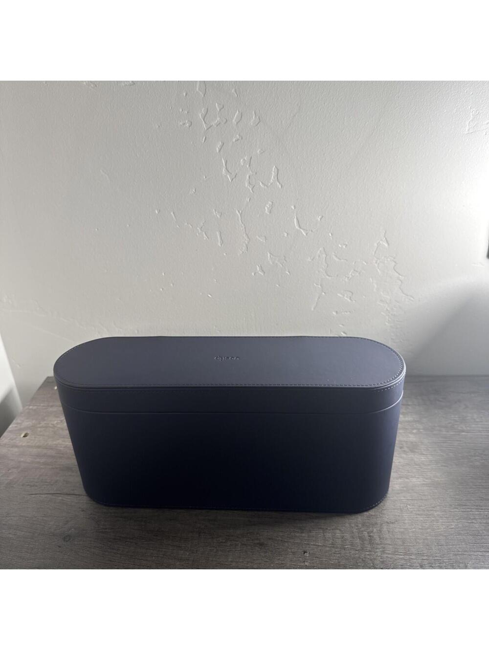 DYSON Airwrap Styler Leather Storage Hard Box Navy CASE ONLY